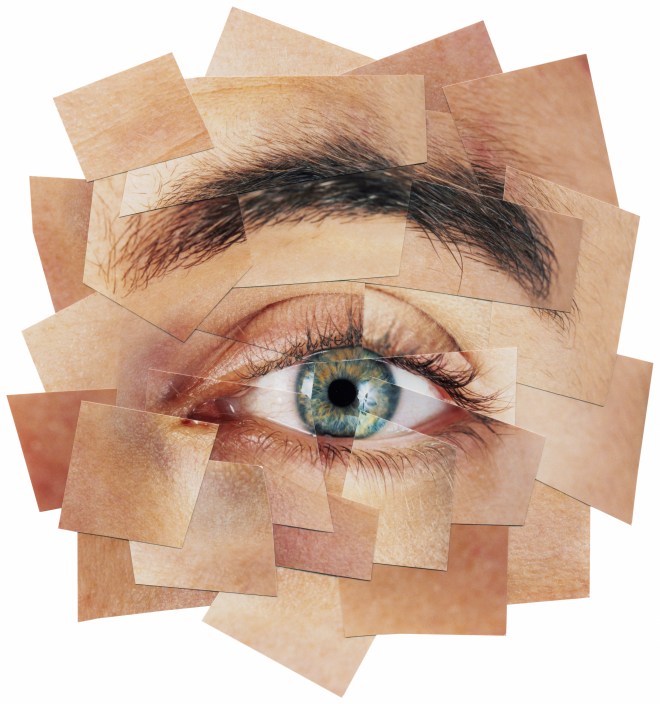 COLLAGE OF MAN'S EYE 1993